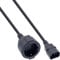 InLine 16659L Netz Adapter Kabel, Kaltgeräte C14 auf Schutzkontakt Buchse, für USV, 2m