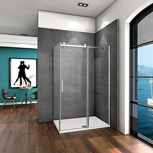 Mamparas de Ducha Angular Corredera Elegante 6mm 120x80x195cm