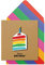 Tache Slice Of Cake Greeting Card. Premium Handmade FSC® Certified Greeting Card With Envelope. Birthday Card For Him Her Men Women Wife Husband Sister Brother Daughter Mum Or Dad.