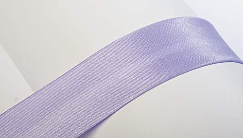 Jajasio Schrägband, 10m, Atlas (Satin), 19mm, gefalzt 28 ? flieder, Textilband, Einfassband in 40 Farben