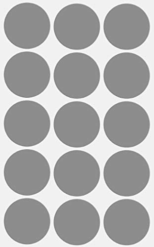 Aufkleber, rund, 32 mm x 30 mm, permanent klebend, 3 cm 225 grau