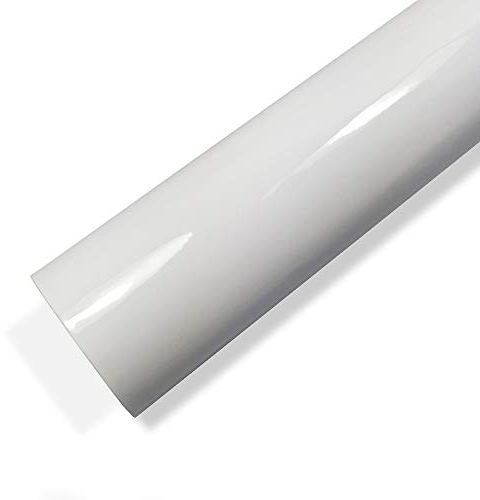 11,12 €/m² Auto Folie Ultra Hochglanz Blasenfrei mit Luftkanäle Autofolie Car Wrapping (Weiss 1m x 152cm)