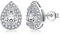 MASOP Ohrstecker Silber 925, Geburtsstein Bergkristall Ohrringe Silber Schmuck Geschenke für Frauen Damen Mädchen Schmuck Geschenke zum Geburtstag April