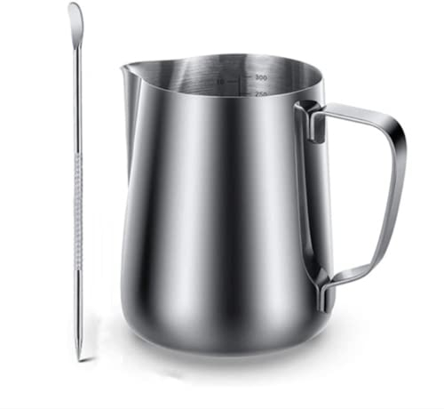 Voarge Milk Pitcher - Jarra de leche (350 ml), color plateado (argento)