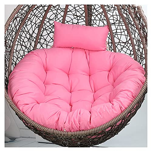 PPGE Sitzkissen für Hängesessel, Hängestuhl Kissen Rund, Hängendes Ei Stuhlkissen Dicker, Schaukel Hängekorb Sitzkissen, Hängesessel Kissen, Auflage Outdoor/Indoor für Häng(Size:125 cm,Color:Rosa)