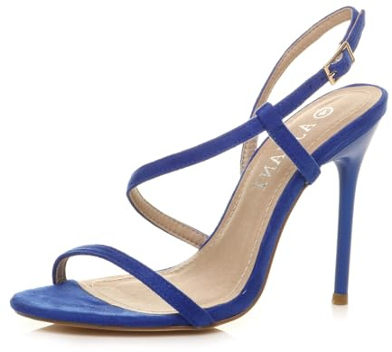 AJVANI high heel barely there strappy buckle evening sandals shoes size 6 39