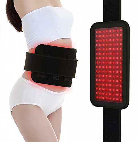 KTS Rotlicht Therapie Gürtel zur Schmerzlinderung, 3-in-1 660&830&880nm Kaltlaser Tragbares Wickelkissen für Körperfettabbau, Muskel-, Rücken-, Knie-, Schulterschmerzen und Entzündungslinderung