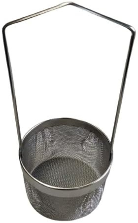 KD89 Panier d'immersion en Acier Inoxydable, Rond Ø 64 mm, pour Nettoyer pièces d'horlogerie et pièces de précision.