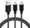 Micro USB Cable 0.5 FT (2-Pack), 2.4A Fast Charging & Sync Android Charger, USB 2.0 A to Micro B 5-Pin Cord, Compatible with Samsung Galaxy S7 S6 Edge, Note 5 4, Sony, PS4, Kindle, Fire TV and More