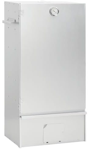 vidaXL Räucherofen, Räucherschrank mit Holzspänen Kaltrauchgenerator Thermometer, Räucherkammer für Außen, Räuchergrill Räucherzubehör, Verzinkter Stahl
