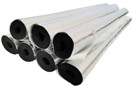Tuyau Isolant Anti-Gel Et Calorifuge Flexible Tube Feuille D'aluminium Coquille D'isolation Pour Poignée Prise Support Tuyau D'eau De Chauffage ID 20mm 34mm 43mm 60mm 76mm 89mm 110mm ( Taille : ID60mm