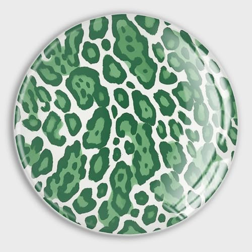 Evans1nism Leopard Graphit Green Dot Kühlschrankmagnete Magnete für Whiteboard Chinoiserie Glas Starke Magnete Kultur Magnetische Aufkleber für Urlaub Briefkasten Garagentor Dekor 4 Stück
