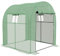 Outsunny Tunnel de Jardin 1.8x1.8x2m, Serre de Jardin Anti-UV avec Portes et fenêtres roulantes, Acier et PE, Vert