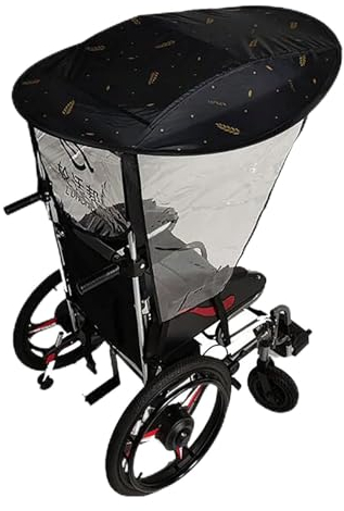 UZIAH Universelle Elektrische Rollstuhl Regenschirm Überdachung, Markise, Verstellbarer Outdoor-Regenschirmhalter, Sonnenschutz, Regenschutz, Für Die Meisten Rollstühle