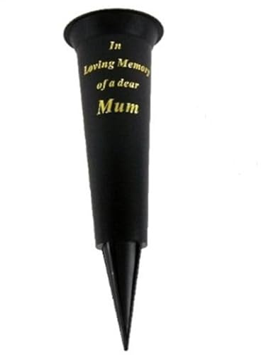 Special Graveside Memorial Grave Spiked Flower Vase In Loving Memory Special Memorial Vase for Graves - Plastic Cemetery Flower Holder with Spike, (1, Mum)
