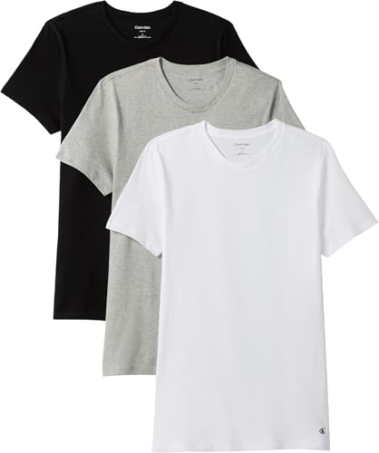 Calvin Klein Herren 3er Pack T-Shirts Kurzarm aus Baumwolle