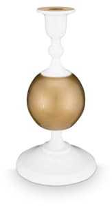 Pip Studio Metall Kerzenständer Sphäre Klein Weiss-Gold 24cm