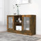 imasay Mobile Vetrina Rovere Fumo 120x30,5x70 cm in Legno Multistrato，Madia Soggiorno Moderna，Mobile Bar Per Casa Salotto