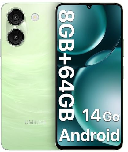 UMIDIGI G9A Smartphone, Android 14 Go Telefono Cellulare, 6.75 HD+ Octa-Core Telefoni, 8GB+64GB/1TB TF, Dual SIM 4G Cellulare Android, 13MP+8MP/5000mAh/Face ID/GPS
