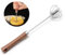 Fouet Semi Automatique Cuisine, Batteur Manuel Rotatif Tête en Acier Inoxydable Poignée en Bois Mélangeur à œufs Mixer Professionnel Whisk à Main 33x7 cm Fouet Patisserie Professionnel