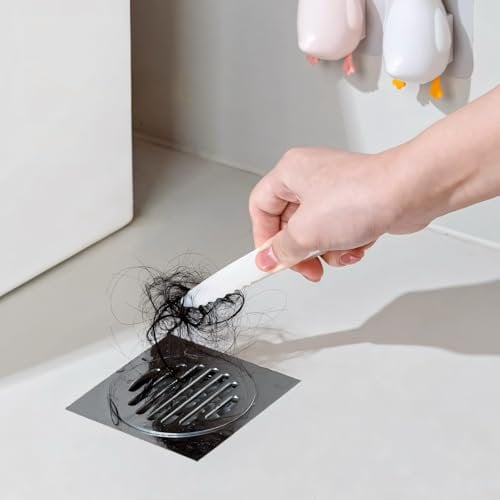 2025 New Cute Duck Hair Catcher Clip, Multifunctional Bathroom Cleaner, Mini Sink Strainer and Hair Remover Tool, Hygienic Drain Cleaning Gadget for Shower, Kitchen, Easy Install, No Odor
