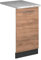 Vicco Geschirrspülblende Fame-Line, Geschirrspüler Fronttür, Goldkraft Eiche, 45 cm, AP Marmor