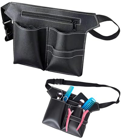 SICONEL Friseur Werkzeugtasche, Pu Leder Barber Friseurtasche Verstellbare, Friseur Gürteltasche Friseur Bauchtasche