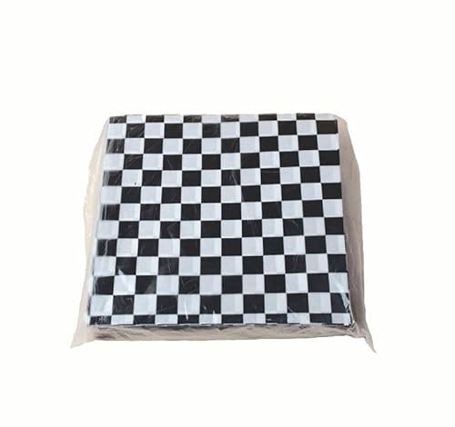 Lot de 100 feuilles de papier sulfurisé et résistant à l'huile pour la cuisson de hamburgers (noir)