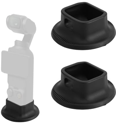 lasuroa 2 Pezzi Supporto Tavolo per DJI Osmo Pocket 3, Base Stabile Nera Antiscivolo Supporto Portatile Adattatore Stabilizzatore per Accessori Fotocamera Osmo 3
