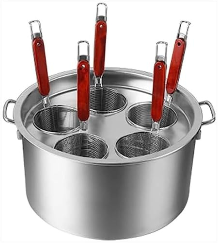Cuocipasta con cestelli scolapasta, Set for cuocipasta e vaporiera in acciaio inox, pentola for pasta multiuso con cestello scolapasta e coperchio - Cuoci, cuoci a vapore e filtra con precisione(4 Hol