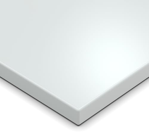 AUPROTEC Schreibtischplatte 28 mm 200x100 cm | wasserabweisend & Kratzfest | ideal für höhenverstellbare Tischgestelle in Homeoffice & Büro | Weiß | 2 mm ABS-Kante