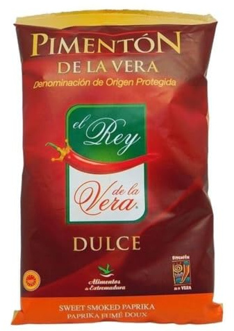 Pimentón de la Vera Dulce D.O.P. – El Rey de la Vera (SANMEL) Pimientos Rojos Secados en Horno de Leña – Molienda Tradicional – Sabor Ahumado Gourmet de Extremadura - 250 g