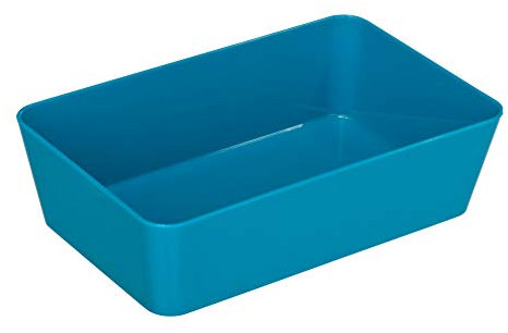 WENKO 20297100 Ablage Candy Petrol, breit, Kunststoff, 22 x 6 x 14 cm, Petrol