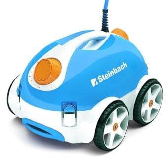 Steinbach Poolrunner - 061014 - Aspirateur de Fond entièrement Automatique pour piscines avec Une Surface de Fond jusqu'à 32 m² - Convient également pour l'eau salée
