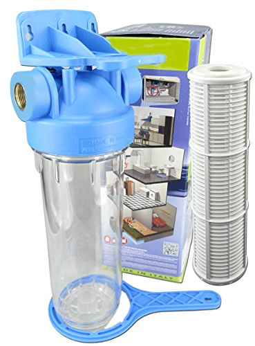 FILTROTECH 10 Zoll Vorfilter Wasserfilter f. Hauswasserwerk Gartenpumpe Schmutzfilter Anschluss IG-1 Zoll