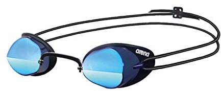 arena Swedix Mirror Occhialini Nuoto Gara Unisex Adulto, Occhialini Svedesi Nuoto con Lenti Specchiate Angolate Anti-Appannamento, Protezione UV, 4 Ponti Nasali Intercambiabili, Guarnizioni in TPR