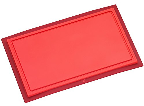 WMF Touch Schneidebrett Kunststoff 32 x 20 cm, Tranchierbrett mit Saftrille, Küchenbrett klingenschonend, rot
