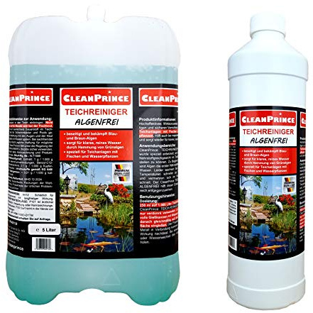 6 Liter CleanPrince Teichrein Algenfrei Algenvernichtung Blaualgen Braunalgen Teichreiniger Algenreinigung Teich Reiniger Teichklar Algenentferner