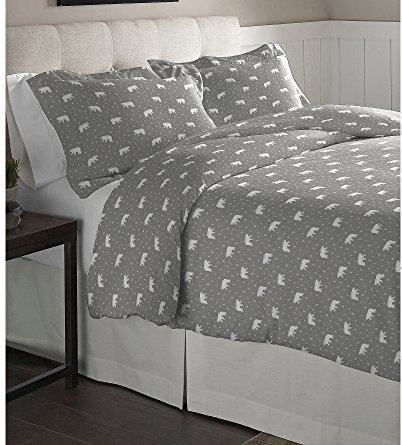 Pointehaven Bettwäsche-Set, Flanell, Übergröße, eisbär, King