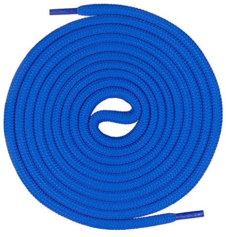 Mount Swiss runde Premium-Schnürsenkel für Arbeitsschuhe Wanderschuhe und Trekkingschuhe - 100% Polyester - extrem reißfest - ø 5 mm - Farbe Blau Länge 160cm