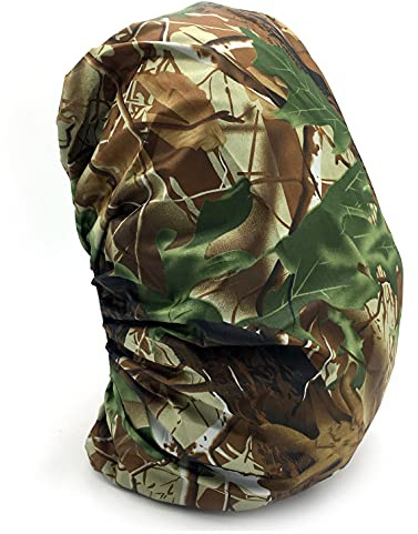 Silfrae Wasserdichte Rucksackabdeckung Rucksack Regenschutz 30L-100L für Reisen Klettern Wandern (Leaf Camo, 70L-80L)