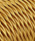 Cable eléctrico trenzado/trenzado revestido de tela. Color dorado. Sección 3 x 2,50 (10 metros)