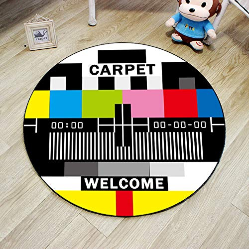 Runder Teppich Pad Hängenden Korb Kinder Cartoon Krabbeldecke 80Cm Durchmesser Radio