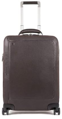 PIQUADRO Black Square Valigia di cabina 4 ruote pelle 55 cm scomparto Laptop