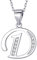 MASADA 925 Silber Buchstaben-Halskette - Initialen-Anhänger mit Zirkonia-Steinen - Buchstabe D - 46 cm Kette mit Samtbeutel