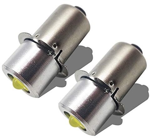 Ruiandsion P13.5S PR2 LED Upgrade LED Taschenlampe Glühlampe DC 4-30V 2525 3W Ersatzlampe für 3-16 C & D Zellen Maglite Taschenlampen Arbeitslampe (2er Pack)
