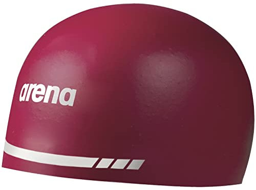 Arena 3D Soft USA - Gorro de natación Unisex de Silicona para Adultos para Hombres y Mujeres, práctica de Piscina y Kit de natación de Carreras, Rojo, Extra Grande