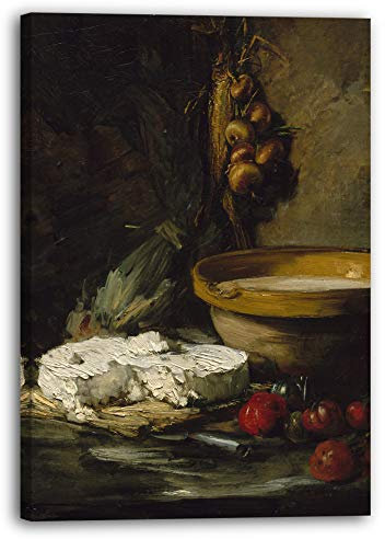 Printed Paintings Leinwand (40x60cm): Antoine Vollon - Stillleben mit Käse