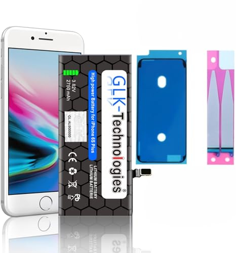 Replacement Battery Without Tools Compatible with iPhone 6S Plus | Original GLK-Technologies Battery | Battery | 2750 mAh Battery | Includes 2 x Adhesive Tape Kits Repair Kit