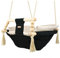 Babyschaukel Kleinkindschaukel Babyliegeschaukel Stoffschaukel Babywippe Wiege (Muster: schwarz, cremefarben)